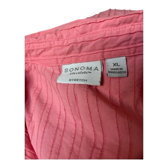 Sonoma Pink Women's Button-Up Shirt Sz XL - Picture 7 of 10